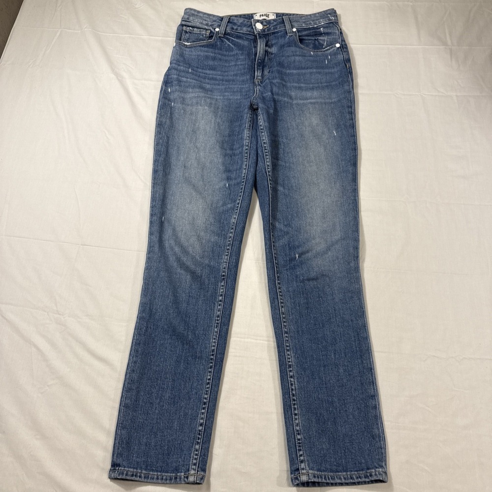 JEANS Paige Sarah WOMENS 27 Straight Ankle Distressed